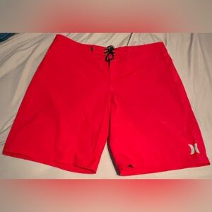 Hurley Red Board Shorts Quick-Drying Swimwear